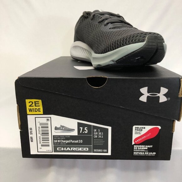 UNDER ARMOUR WOMEN CHARGE PURSUIT 3D WIDE RUNNING SHOES 7.5 W NIB - Picture 9 of 9